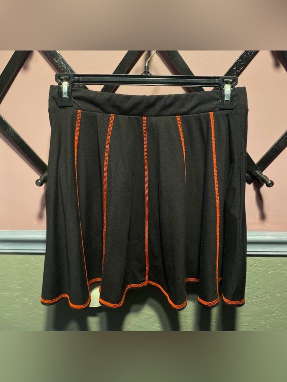 Hot Topic Red and Black Skater Skirt